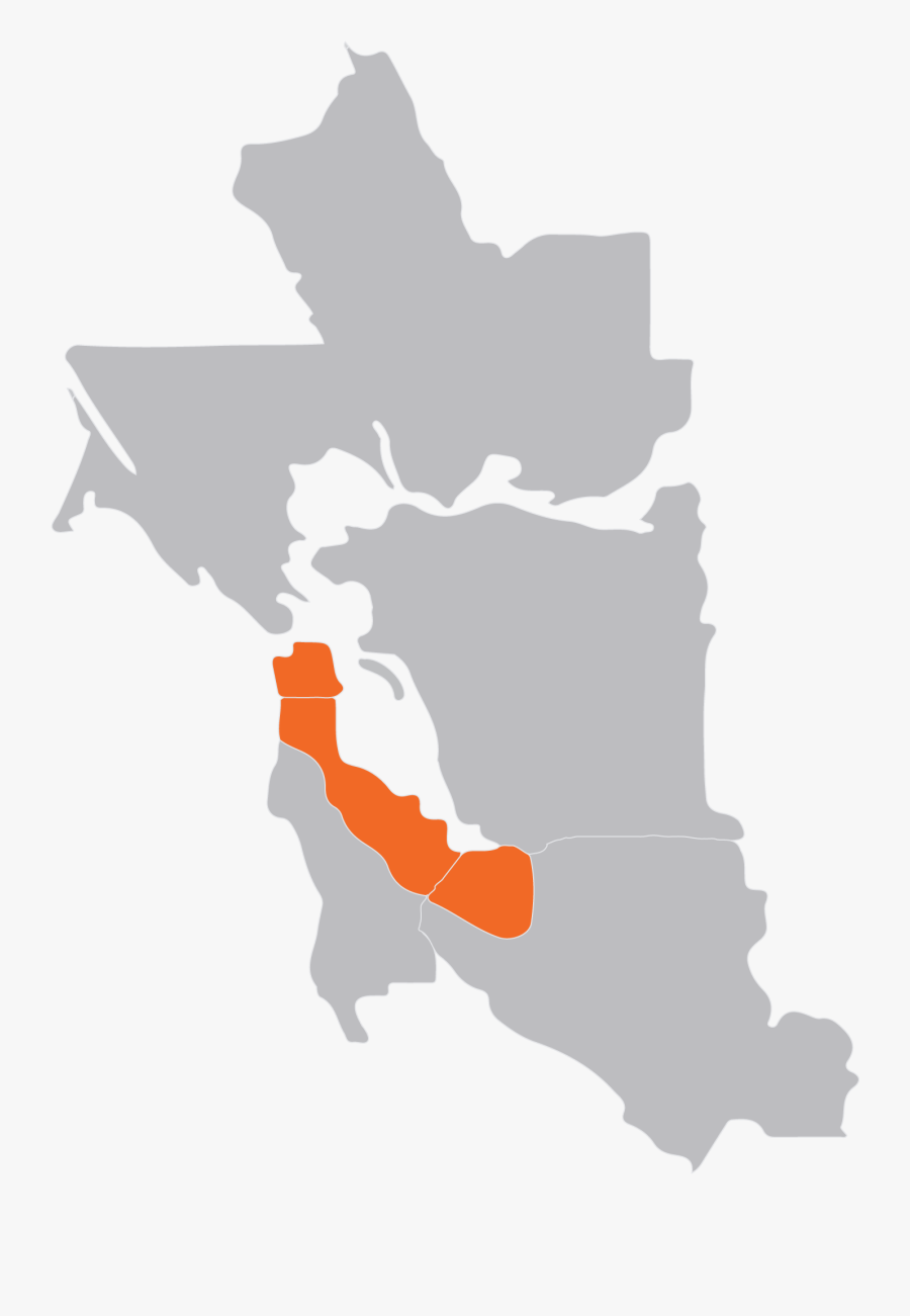 Center For Jobs San Francisco Bay Los Angeles Map Alpine - Sf Bay Area Map Silhouette, Transparent Clipart