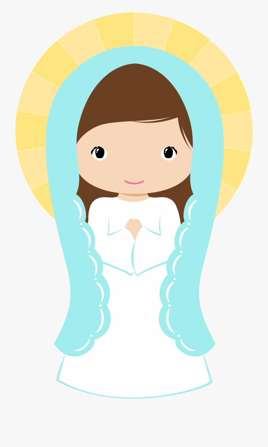 Virgin Mary Cartoon Png, Transparent Clipart