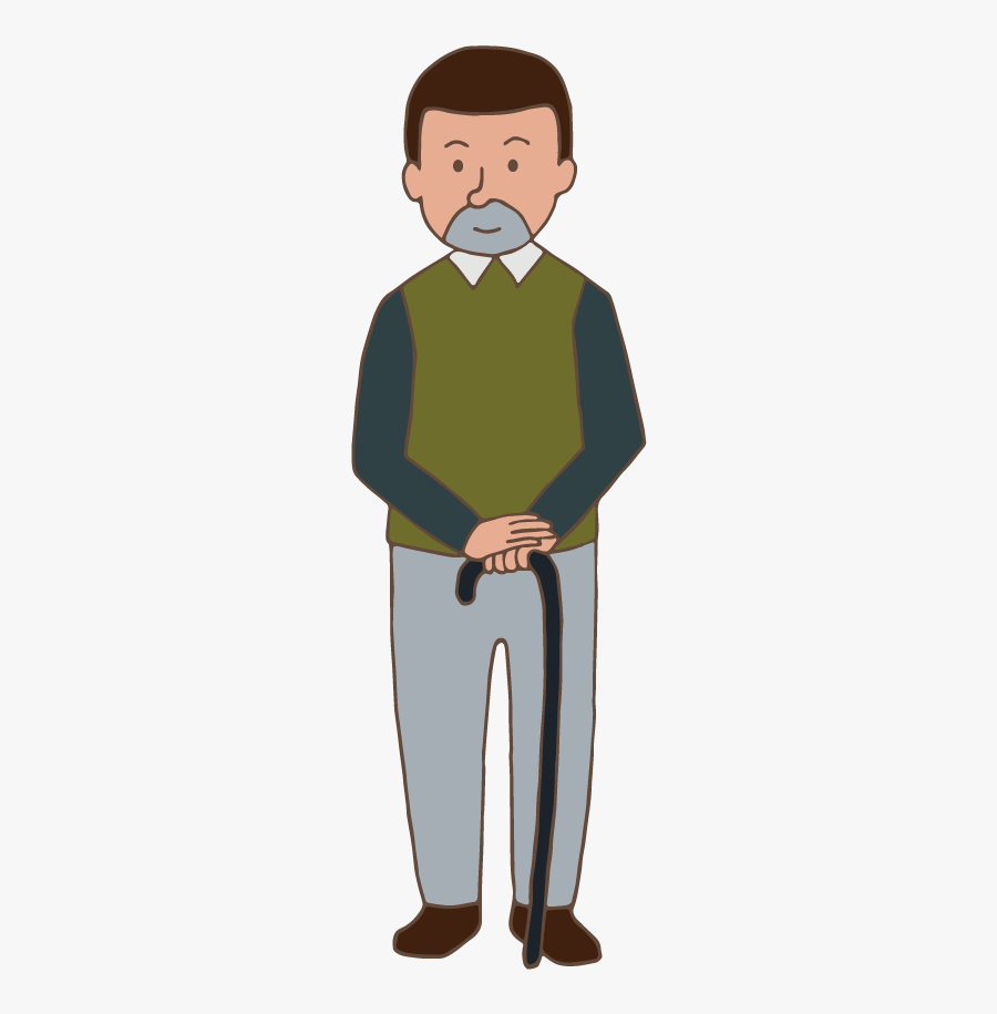 Grandfather (illustration, Clip Art) - Standing, Transparent Clipart