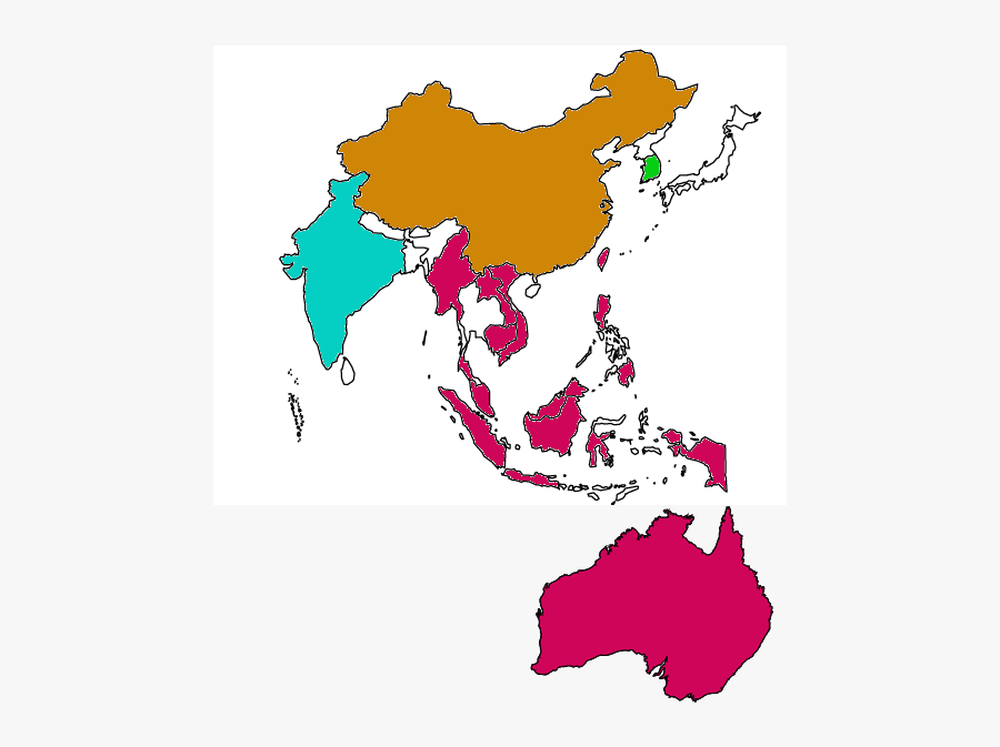 Southeast Asia And Australasia, Transparent Clipart