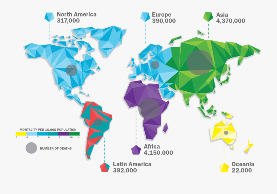 Thumb Image - Flat Vector World Map, Transparent Clipart