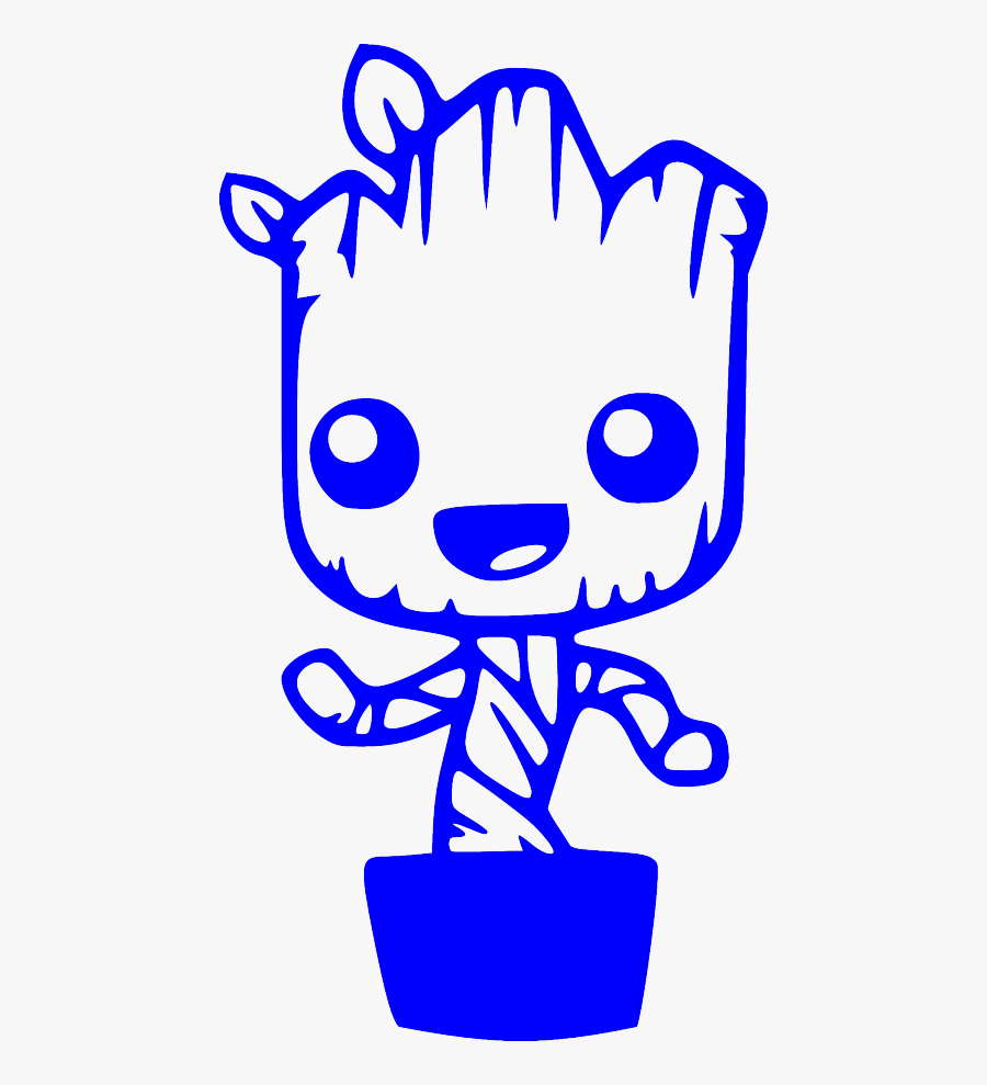 Please Note That The White Image Is A White Sticker - Easy Baby Groot Drawing, Transparent Clipart