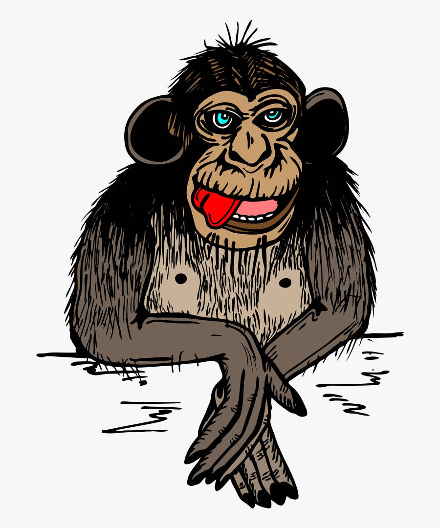 Gorilla Clipart Simple Cartoon - Gorila Kartun, Transparent Clipart