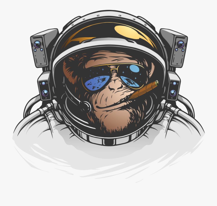 #chimpanzee #monkey #astronaut #animal #outerspace - Astronaut Monkey, Transparent Clipart