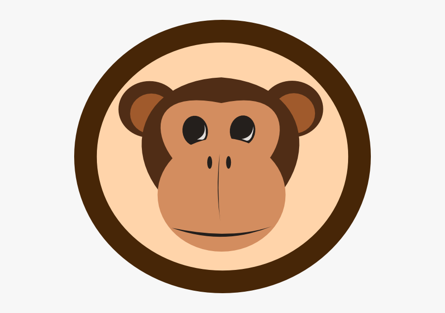Monkey Svg Clip Arts - Animal Faces Clipart Png, Transparent Clipart