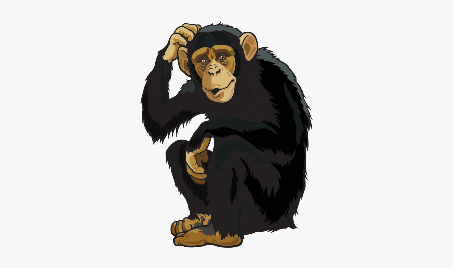 Gorilla Clipart Ferocious - Monkey Illustration, Transparent Clipart