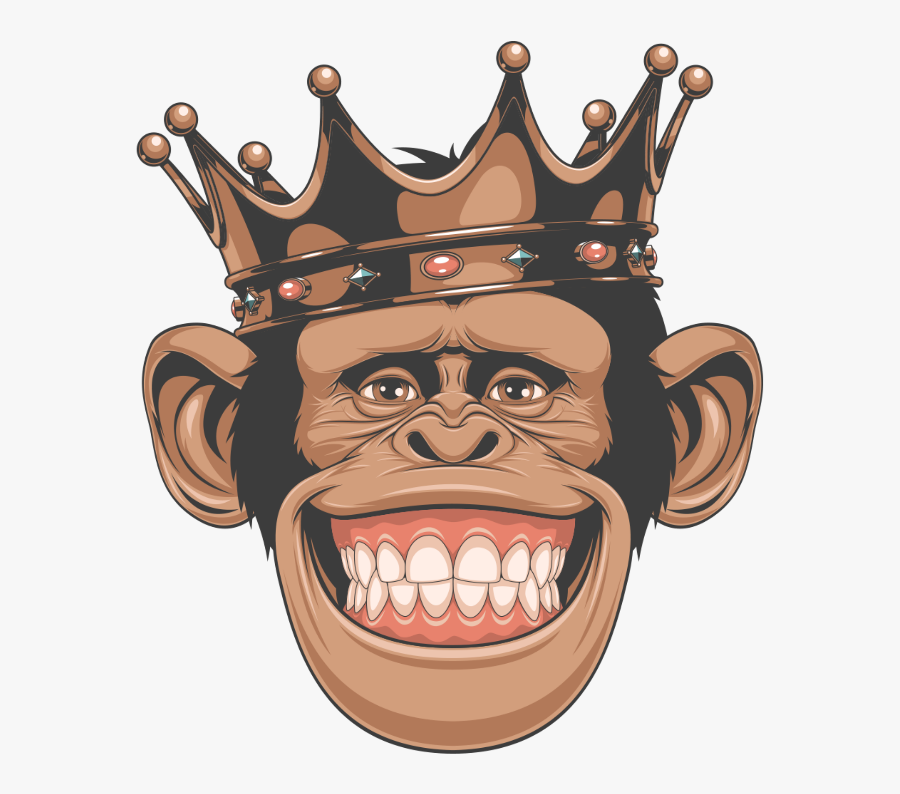 #mq #head #face #king #crown #monkey - Crown Monkey Funny, Transparent Clipart