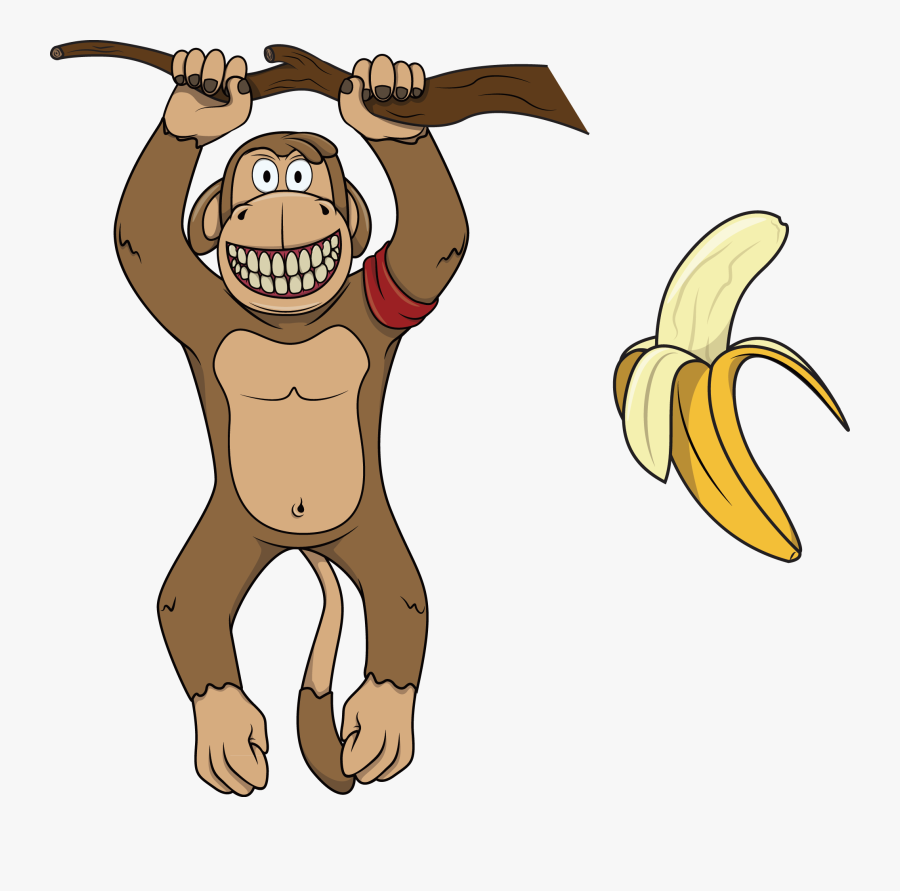 Gorilla Common Chimpanzee Illustration - Climbing Monkey Cartoon, Transparent Clipart