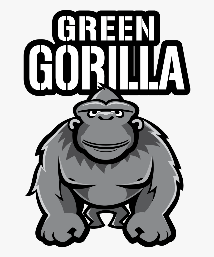 Gorilla Clipart Footprint - Green Gorilla Rubbish Logo, Transparent Clipart