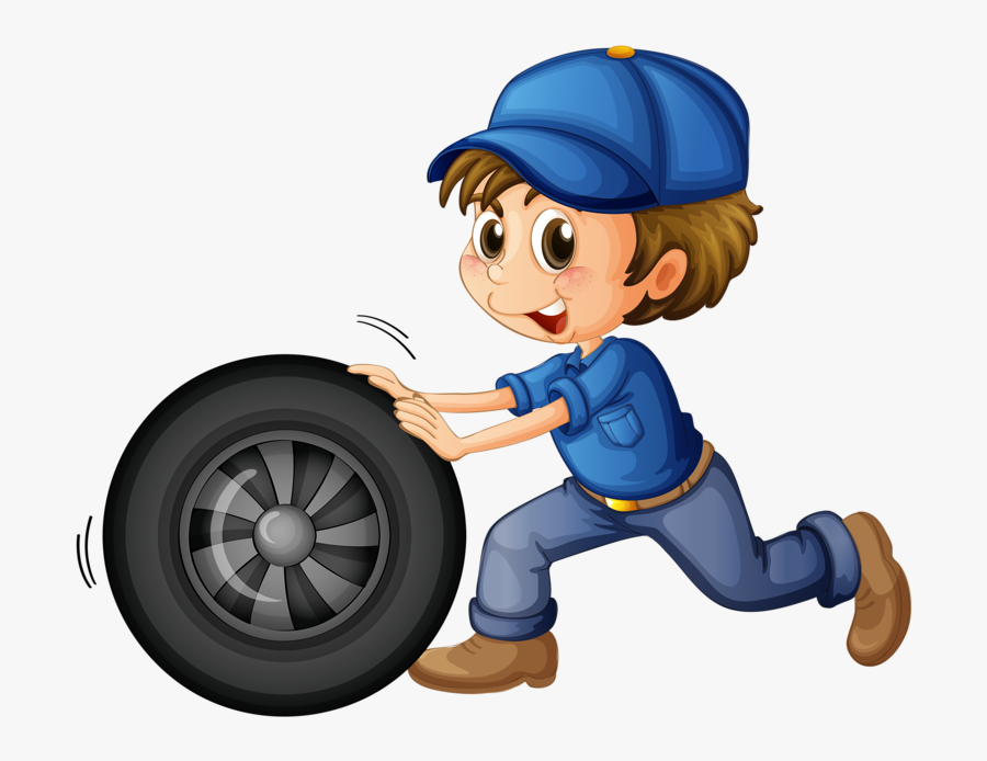 Фотки Clipart Boy, School Clipart, Community Helpers - Boy Pushing A Cart, Transparent Clipart