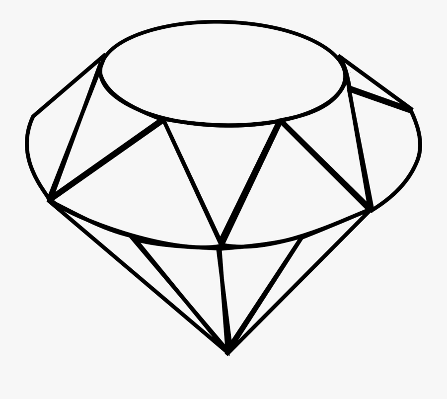 Cozy Gem Clipart Ruby Sketch - Diamond Clipart Black And White, Transparent Clipart