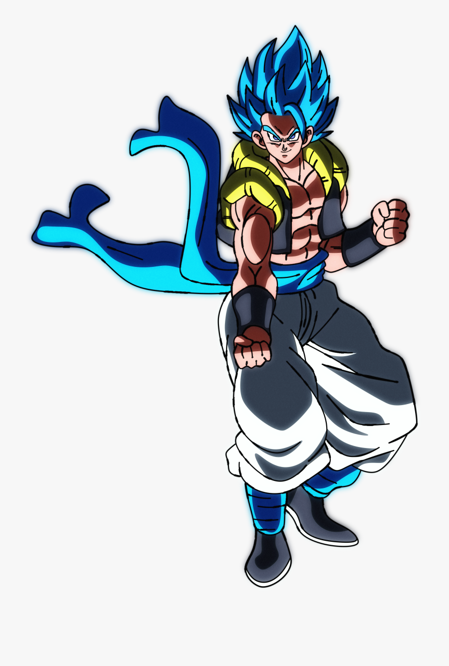 Cartoon,anime,clip Character - Super Saiyan Blue Gogeta Png, Transparent Clipart