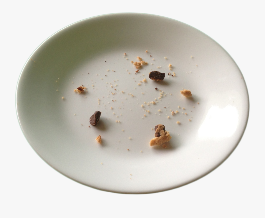 Picture Royalty Free File Chocolate Chip Cookie - Cake Crumbs On A Plate, Transparent Clipart