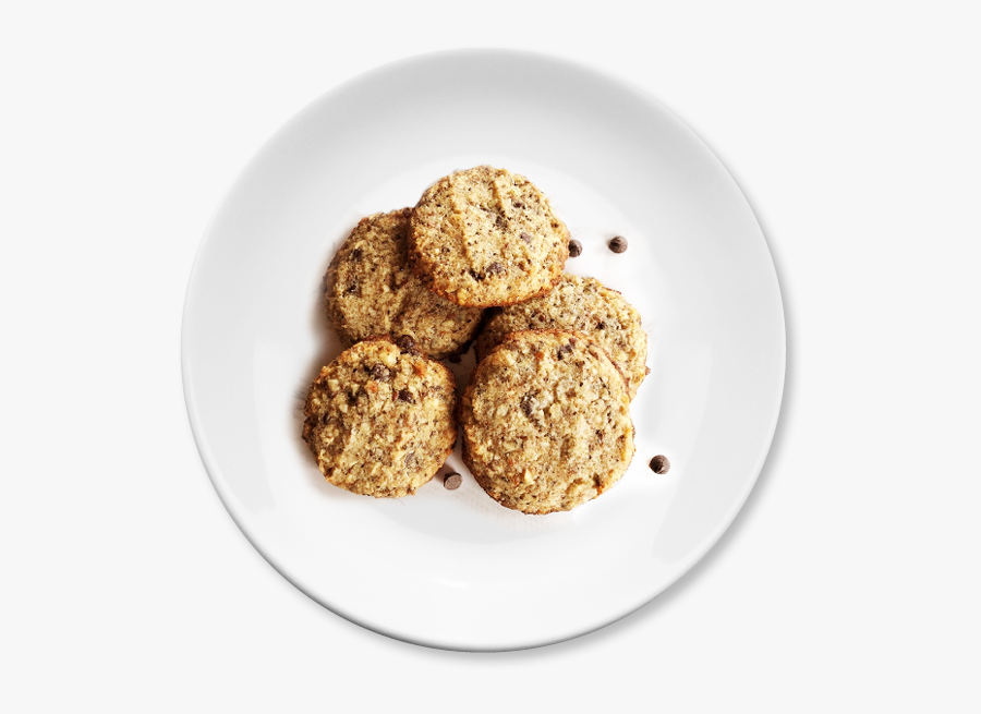 Keto Chocolate Chip Cookies On Plate - Peanut Butter Cookie, Transparent Clipart