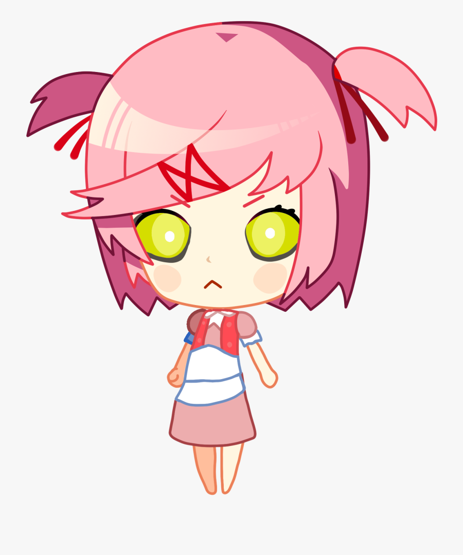 Cartoon,pink,anime,clip Cut,graphics,fictional - Doki Doki Literature Club Emoji, Transparent Clipart