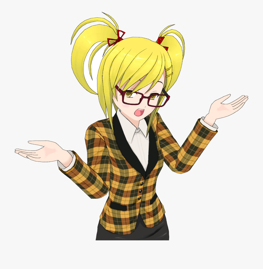 Cartoon Girl Blonde Anime Girl Vector Clipart Image - Cartoon Anime Girl Png, Transparent Clipart