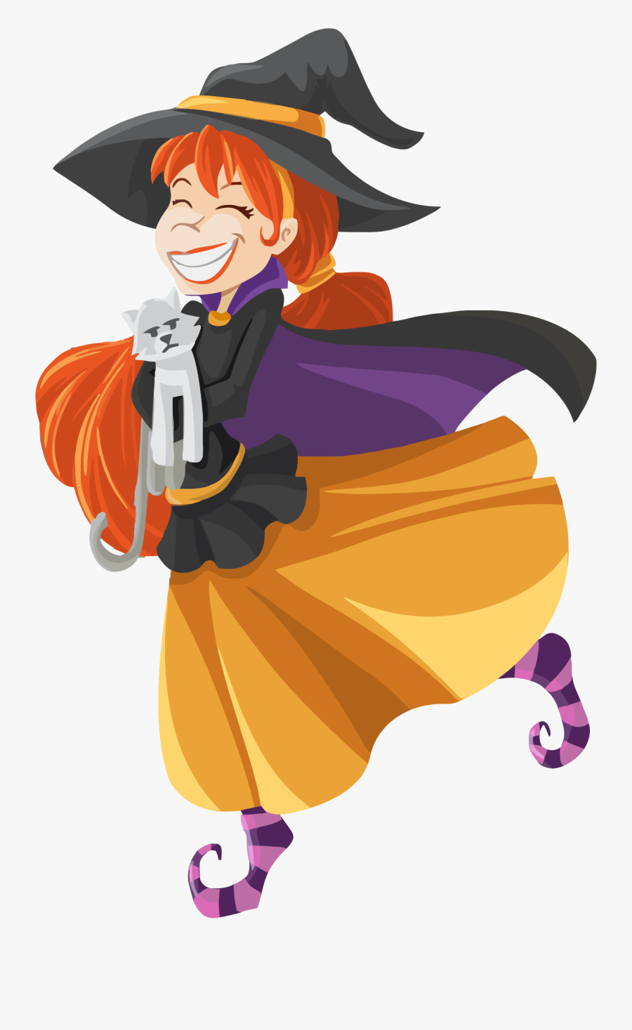 Art,fictional Character,anime - Cartoon Witch Clipart, Transparent Clipart