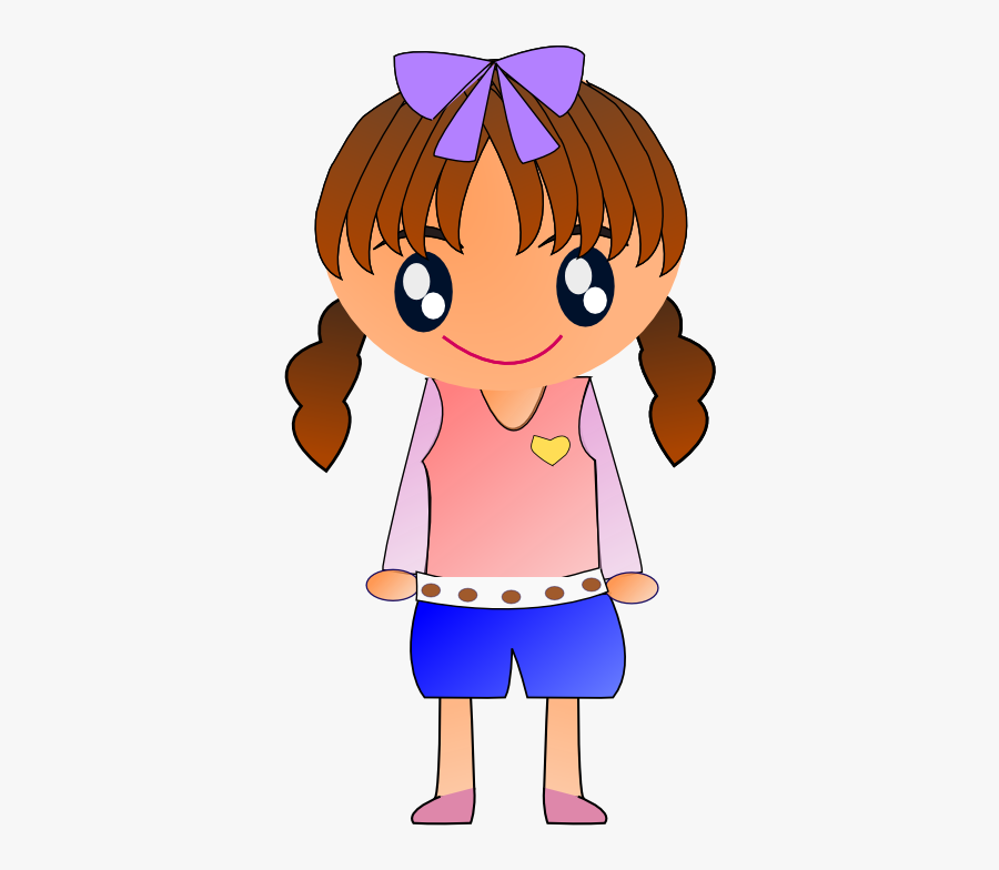 Anime - Clip - Art - بنت صغيرة كرتون, Transparent Clipart