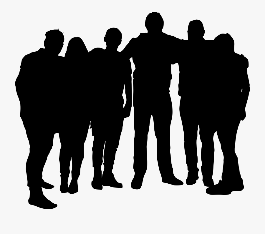 Of People Talking Silhouette - Group Of Men Silhouette, Transparent Clipart