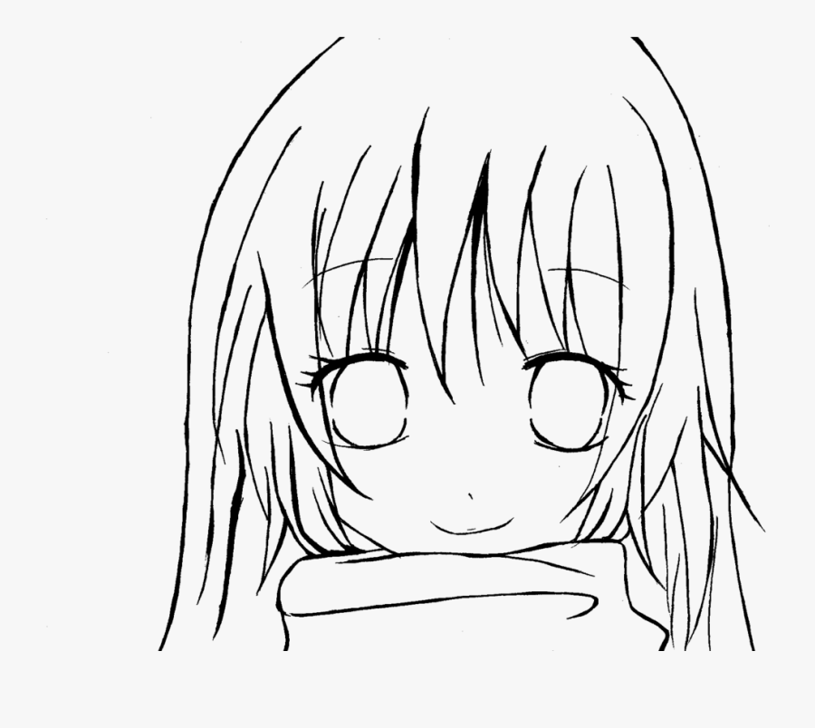 Photos Easy Line Drawing Anime, - Anime Easy Line Art, Transparent Clipart