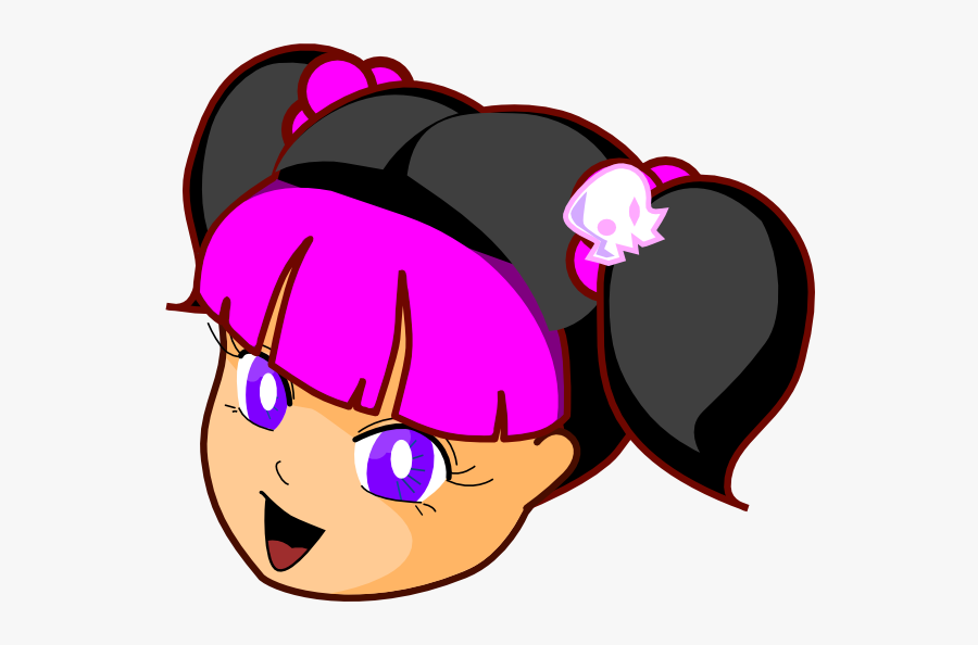 Red Hair Pigtail Girl Cartoon, Transparent Clipart