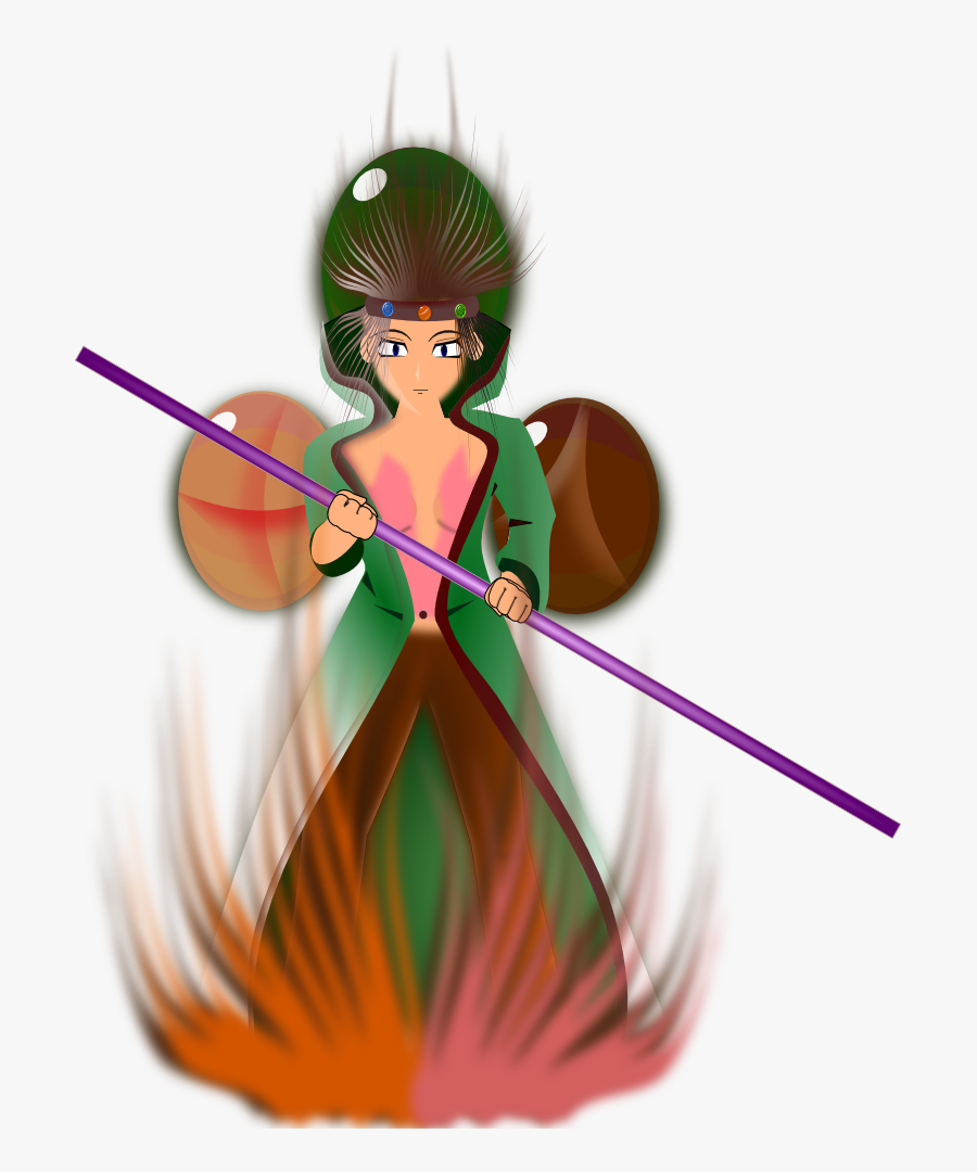 Anime Girl - Fantasy Fight Girl, Transparent Clipart