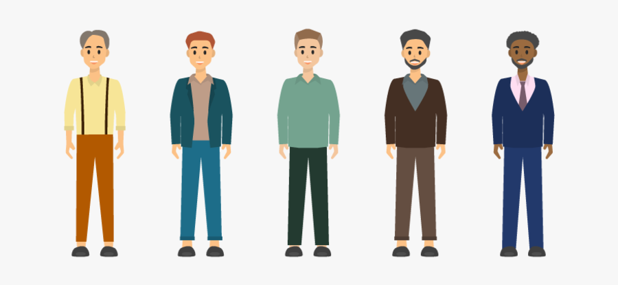 Group Of Businessman Character Design - Cartoon, Transparent Clipart