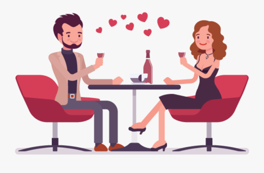 Date Night Cartoon, Transparent Clipart