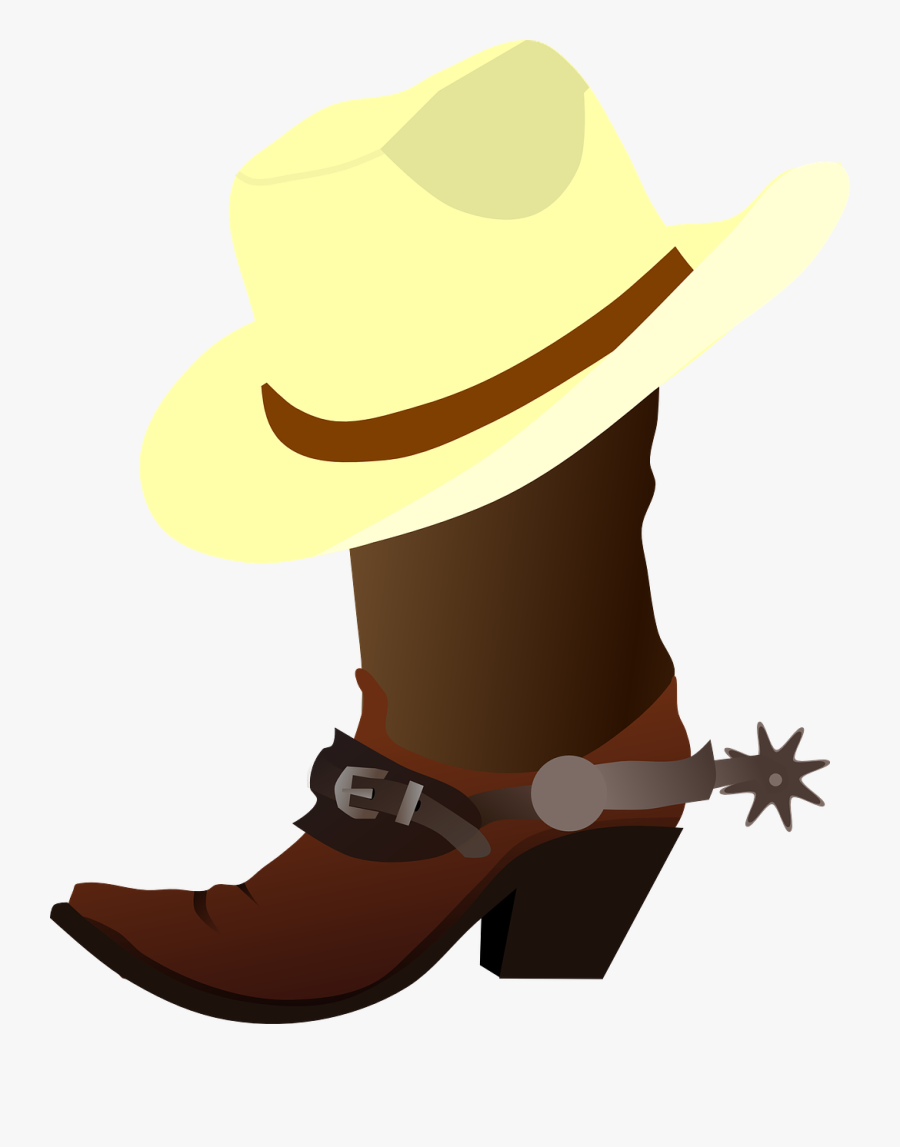 Cowboy Clipart Western Day - Cowboy Boots And Hat Clipart, Transparent Clipart