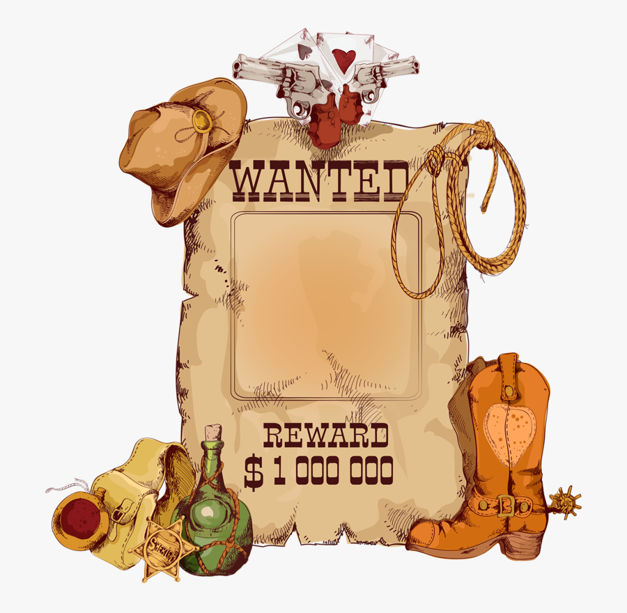 Cowboy Boot Clipart Border - Letrero Vaquero, Transparent Clipart