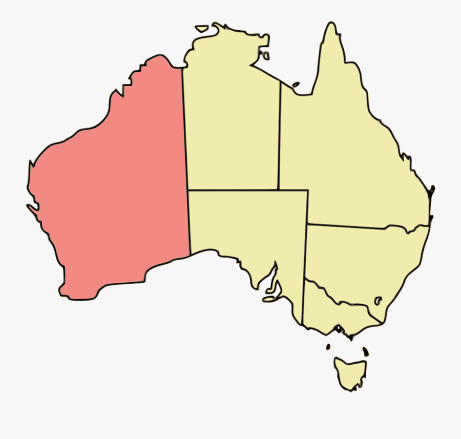 Australia Map Western Australia, Transparent Clipart
