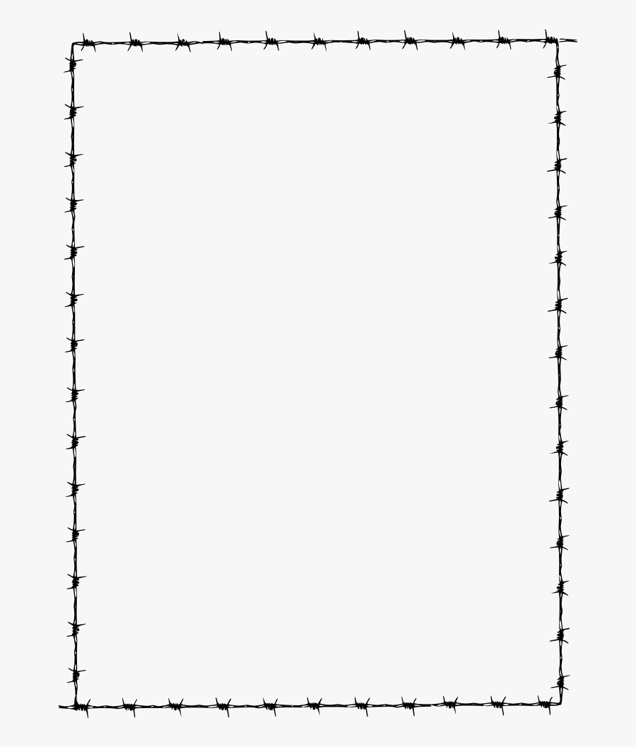 Barbed Wire Border, Transparent Clipart