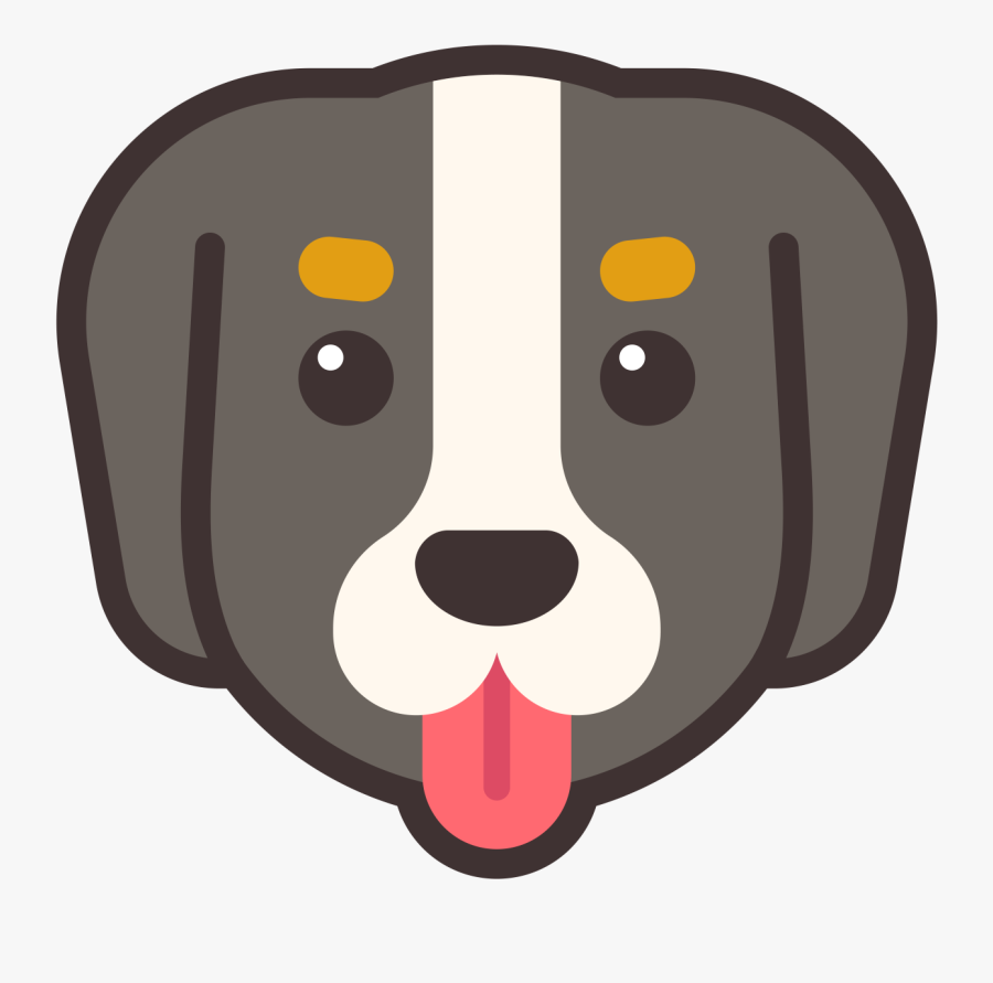 Love - Dog Cartoon Face, Transparent Clipart