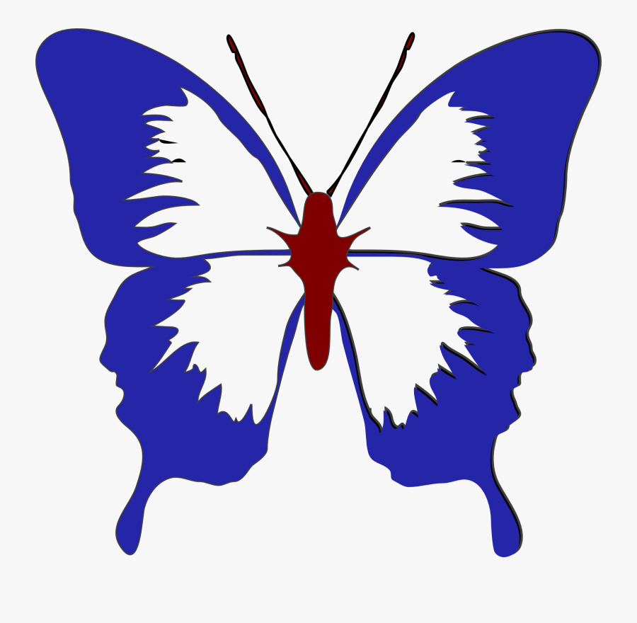 Butterfly Cartoon Black And White, Transparent Clipart
