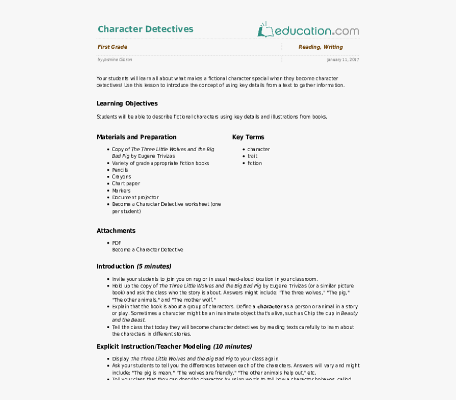 Clip Art Detectives Lesson Plan Education - Lesson Plan On Animals For Kindergarten, Transparent Clipart