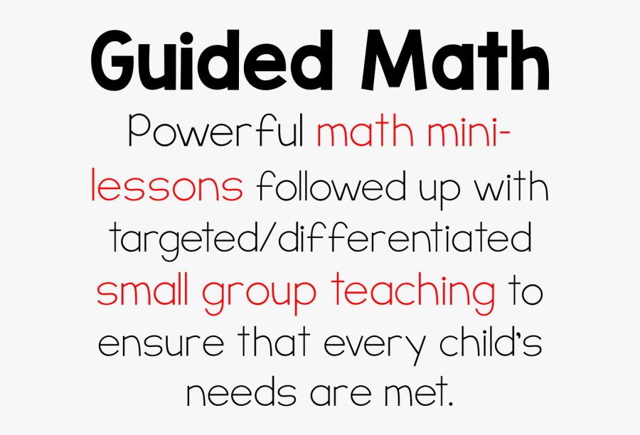 Resources To Teach Guided Math - 4th Grade Math Mini Lessons, Transparent Clipart