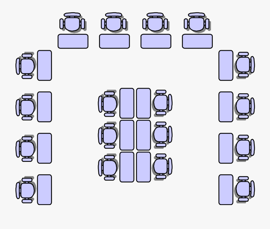 Classroom Seat Layouts - Seating Plan In Classroom, Transparent Clipart