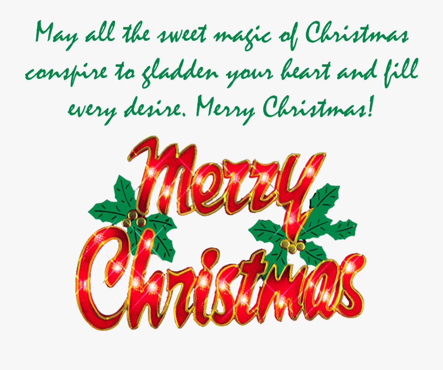 Merry Christmas Wishes Png Clipart - Calligraphy, Transparent Clipart