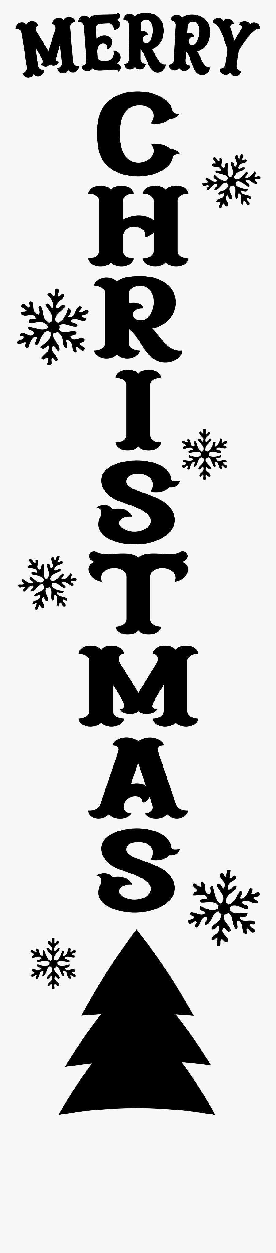 Transparent Christmas Clipart - Merry Christmas Vertical Png , Free