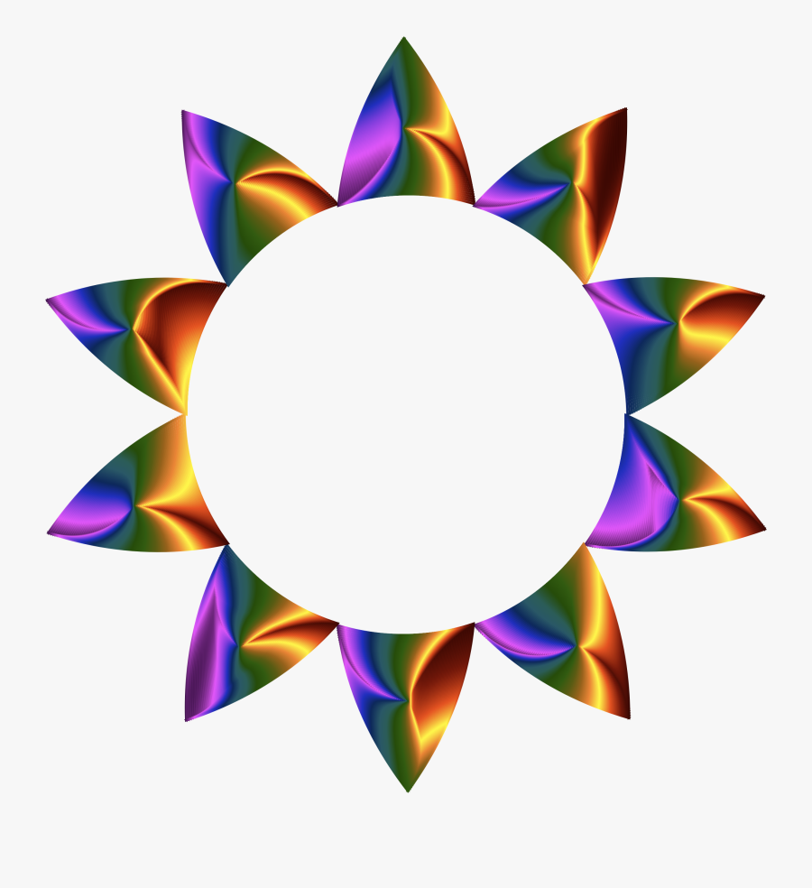 Prismatic Sun Line Art No Background Image Freeuse, Transparent Clipart