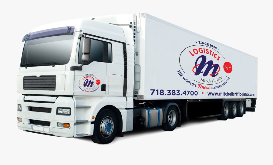 Large Mitchell"sny Truck - Supply Chain Logistics Trucks, Transparent Clipart