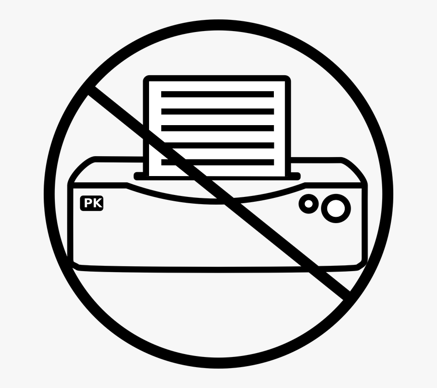 Printer, No Printing, Icon, Symbol, Equipment, Sign - Printer Icon Vector, Transparent Clipart