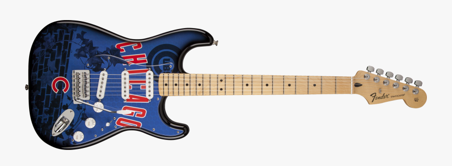 Fender® Chicago Cubs Standard Stratocaster®, Maple - Fender Stratocaster Elite Blue, Transparent Clipart
