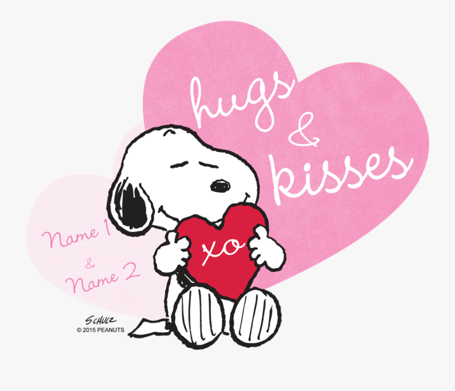 Snoopy Hugs And Kisses, Transparent Clipart