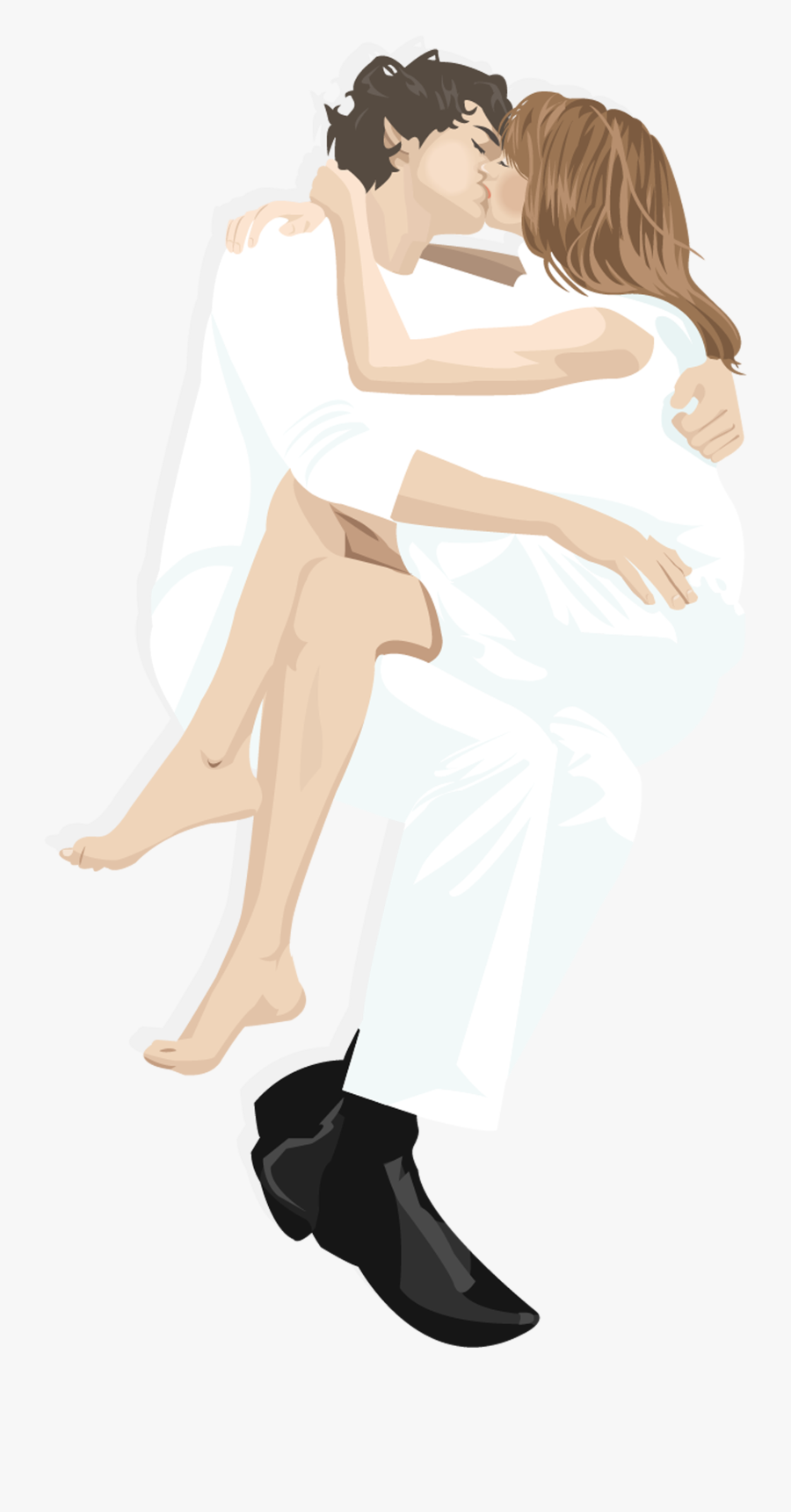 Clip Art Cartoon Kiss Significant Other - Love, Transparent Clipart