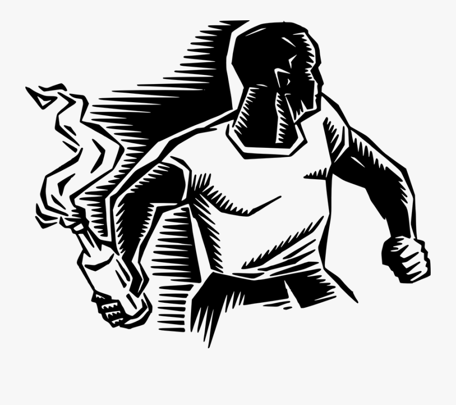 Riot 2 - Public Domain - Molotov Cocktail Icon, Transparent Clipart