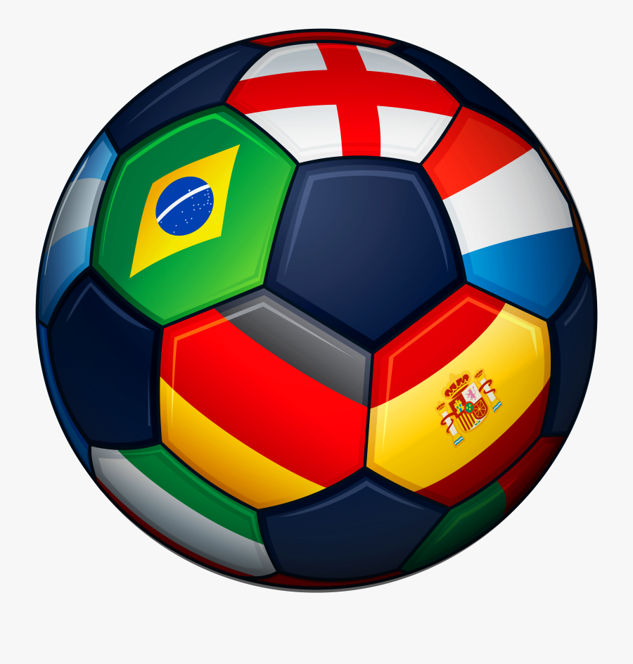 Football With Flags Transparent Png Clipart Pictureu200b - Football Png, Transparent Clipart