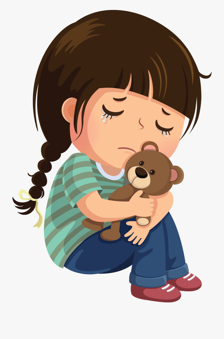 Young Girl  Sad Wallpaper In Cartoon  Free Transparent 