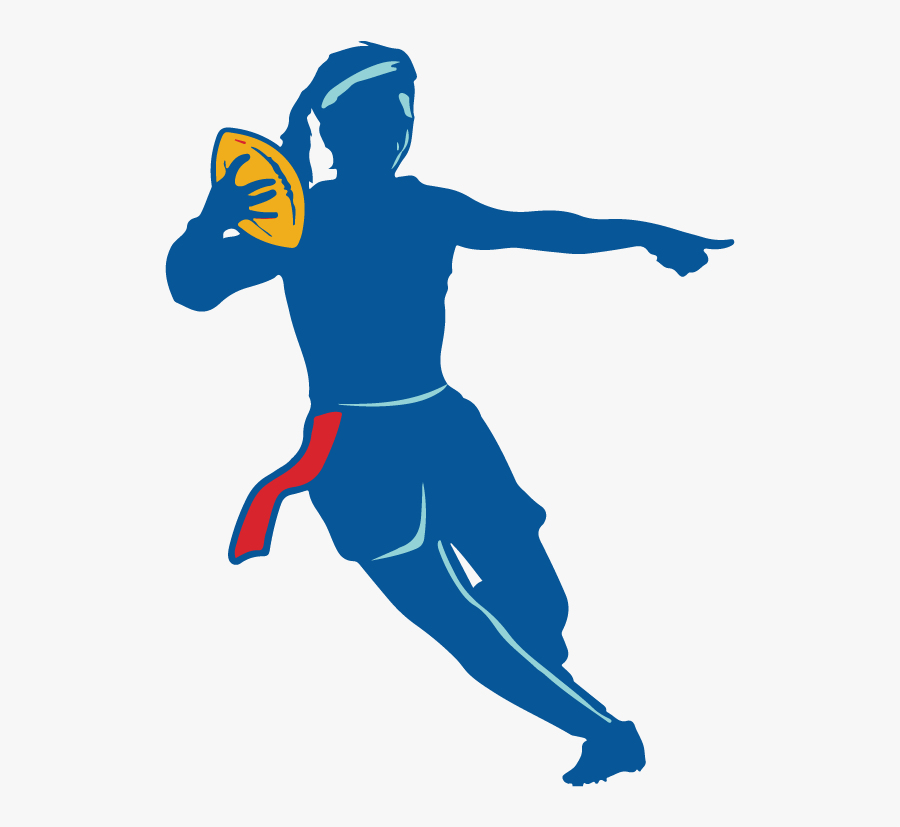 Girls Flag Football Clipart, Transparent Clipart