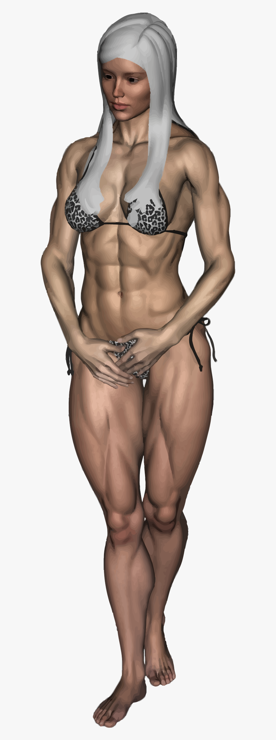 Muscle Clipart Female Bodybuilding - Female Bodybuilder Png, Transparent Clipart